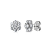 Diamond Honeycomb Flowers Studs